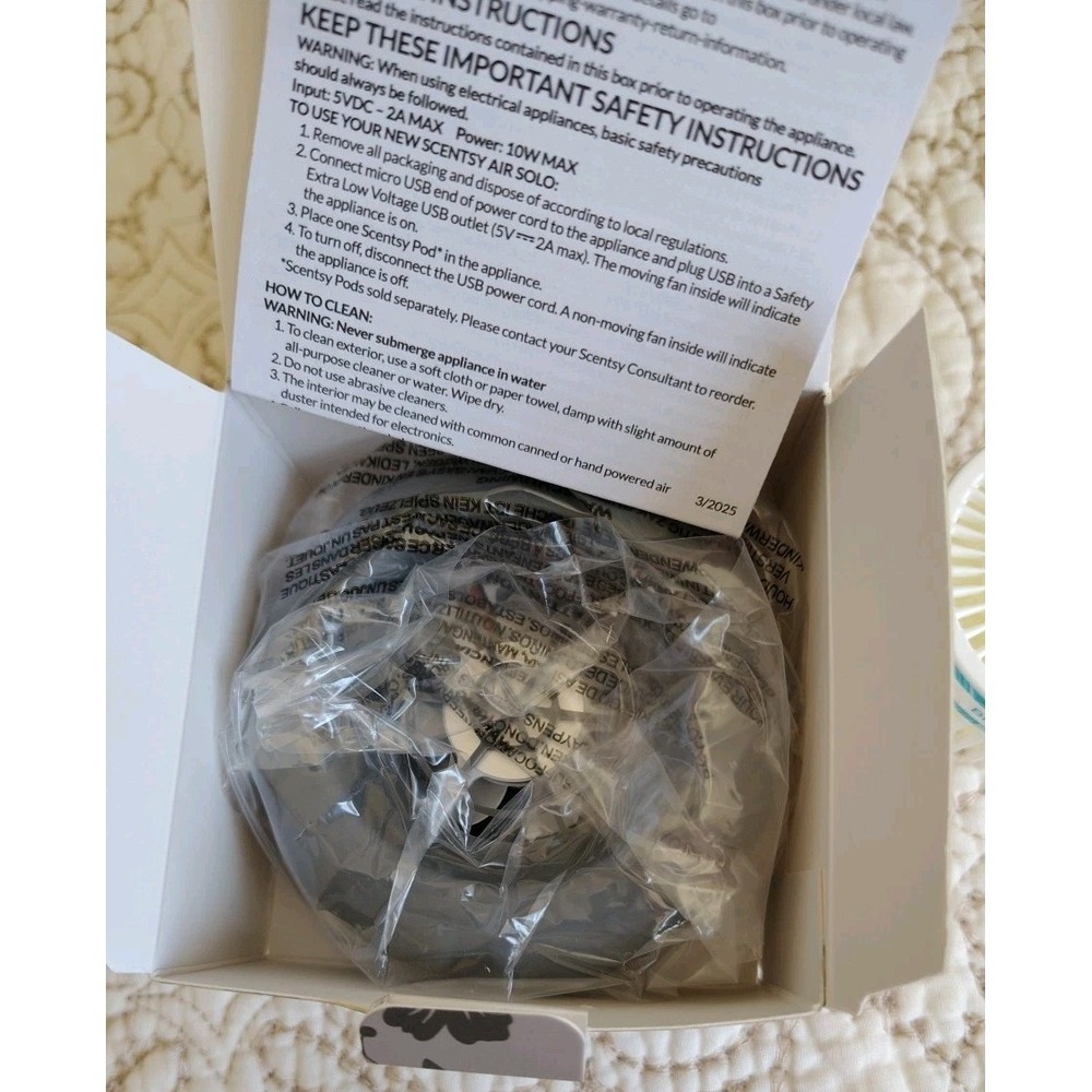 Scentsy‎ Air Solo Slate Includes SBlue Grotto Pod Used 1 Week - Picture 8 of 11